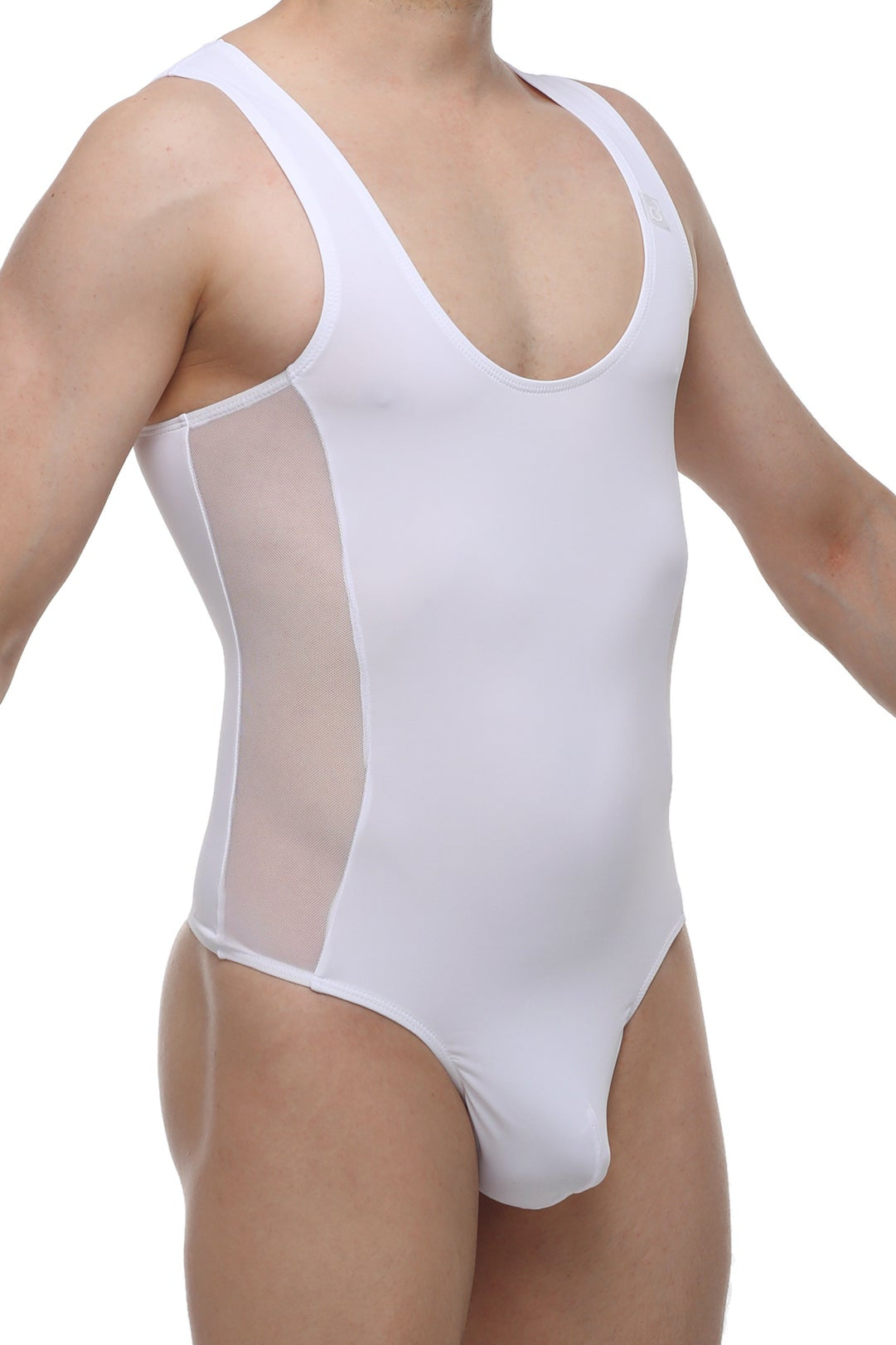 Body Raix Blanc - PetitQ Underwear - Lingerie masculine sexy et sous-vêtements pour homme originaux
