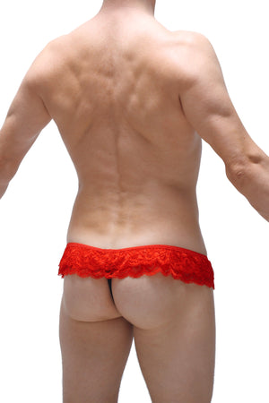 String Frou-frou Noir - PetitQ Underwear - Lingerie masculine sexy et sous-vêtements pour homme originaux