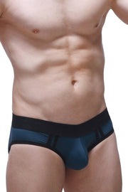 Slip Bandes Bleu de Prusse