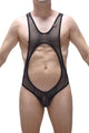 Mus Net Schwarzer Bodyslip