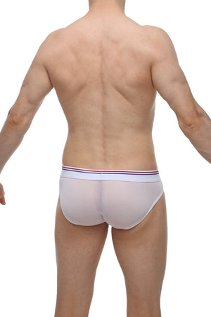 Slip Protruder Net Blanc - PetitQ Underwear - Lingerie masculine sexy et sous-vêtements pour homme originaux