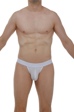 String Ficelle Saleon Rib Blanc - PetitQ Underwear - Lingerie masculine sexy et sous-vêtements pour homme originaux
