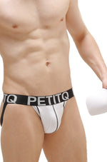 Weißer Jockstrap mit Muschel