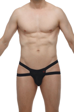 Jockstring Marcq Bee Noir - PetitQ Underwear - Lingerie masculine sexy et sous-vêtements pour homme originaux