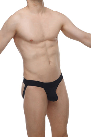 Jockstring Biars Noir - PetitQ Underwear - Lingerie masculine sexy et sous-vêtements pour homme originaux