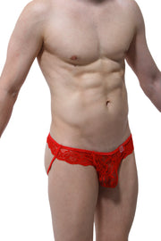 Jockstring Dentelle PetitQ Rouge - PetitQ Underwear