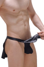 Taparrabos Wet Black con tanga