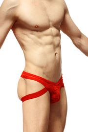 String Jockstrap Dentelle Rouge